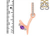 Amethyst & White Topaz Alphabet Y Pendant AMT-RDA-51.
