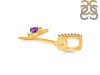 Amethyst & White Topaz Alphabet Y Pendant AMT-RDA-51.
