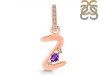 Amethyst & White Topaz Alphabet Z Pendant AMT-RDA-52.