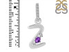 Amethyst & White Topaz Alphabet Z Pendant AMT-RDA-52.