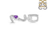 Amethyst & White Topaz Alphabet Z Pendant AMT-RDA-52.