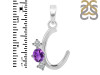 Amethyst & White Topaz Alphabet C Pendant AMT-RDA-55.