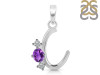Amethyst & White Topaz Alphabet C Pendant AMT-RDA-55.