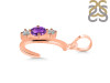 Amethyst & White Topaz Alphabet C Pendant AMT-RDA-55.