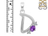 Amethyst & White Topaz Alphabet D Pendant AMT-RDA-56.