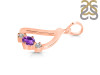 Amethyst & White Topaz Alphabet D Pendant AMT-RDA-56.