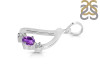 Amethyst & White Topaz Alphabet D Pendant AMT-RDA-56.
