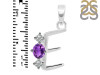 Amethyst & White Topaz Alphabet E Pendant AMT-RDA-57.