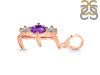 Amethyst & White Topaz Alphabet E Pendant AMT-RDA-57.