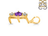 Amethyst & White Topaz Alphabet E Pendant AMT-RDA-57.