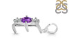 Amethyst & White Topaz Alphabet E Pendant AMT-RDA-57.