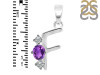 Amethyst & White Topaz Alphabet F Pendant AMT-RDA-58.