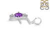 Amethyst & White Topaz Alphabet F Pendant AMT-RDA-58.