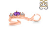 Amethyst & White Topaz Alphabet G Pendant AMT-RDA-59.