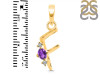 Amethyst & White Topaz Alphabet F Pendant AMT-RDA-6.