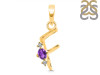 Amethyst & White Topaz Alphabet F Pendant AMT-RDA-6.