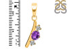 Amethyst & White Topaz Alphabet I Pendant AMT-RDA-61.