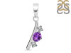 Amethyst & White Topaz Alphabet I Pendant AMT-RDA-61.