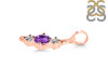 Amethyst & White Topaz Alphabet I Pendant AMT-RDA-61.