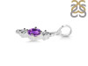 Amethyst & White Topaz Alphabet I Pendant AMT-RDA-61.