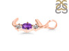 Amethyst & White Topaz Alphabet J Pendant AMT-RDA-62.
