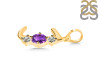 Amethyst & White Topaz Alphabet J Pendant AMT-RDA-62.