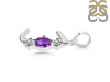 Amethyst & White Topaz Alphabet J Pendant AMT-RDA-62.