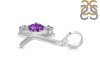 Amethyst & White Topaz Alphabet K Pendant AMT-RDA-63.