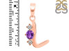 Amethyst & White Topaz Alphabet L Pendant AMT-RDA-64.