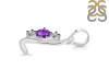 Amethyst & White Topaz Alphabet L Pendant AMT-RDA-64.