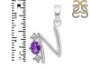 Amethyst & White Topaz Alphabet N Pendant AMT-RDA-66.