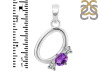 Amethyst & White Topaz Alphabet O Pendant AMT-RDA-67.