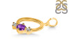 Amethyst & White Topaz Alphabet O Pendant AMT-RDA-67.