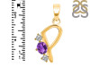 Amethyst & White Topaz Alphabet P Pendant AMT-RDA-68.