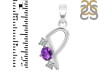 Amethyst & White Topaz Alphabet P Pendant AMT-RDA-68.