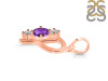 Amethyst & White Topaz Alphabet P Pendant AMT-RDA-68.
