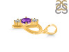 Amethyst & White Topaz Alphabet P Pendant AMT-RDA-68.