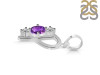 Amethyst & White Topaz Alphabet P Pendant AMT-RDA-68.