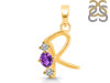 Amethyst & White Topaz Alphabet R Pendant AMT-RDA-70.
