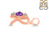 Amethyst & White Topaz Alphabet R Pendant AMT-RDA-70.