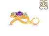 Amethyst & White Topaz Alphabet R Pendant AMT-RDA-70.