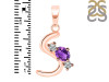 Amethyst & White Topaz Alphabet S Pendant AMT-RDA-71.