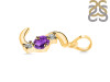 Amethyst & White Topaz Alphabet S Pendant AMT-RDA-71.