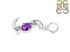 Amethyst & White Topaz Alphabet S Pendant AMT-RDA-71.