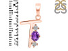 Amethyst & White Topaz Alphabet T Pendant AMT-RDA-72.
