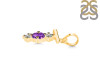 Amethyst & White Topaz Alphabet T Pendant AMT-RDA-72.