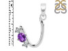 Amethyst & White Topaz Alphabet U Pendant AMT-RDA-73.