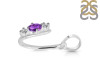 Amethyst & White Topaz Alphabet U Pendant AMT-RDA-73.