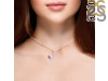 Amethyst & White Topaz Alphabet U Pendant AMT-RDA-73.