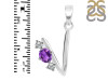 Amethyst & White Topaz Alphabet V Pendant AMT-RDA-74.